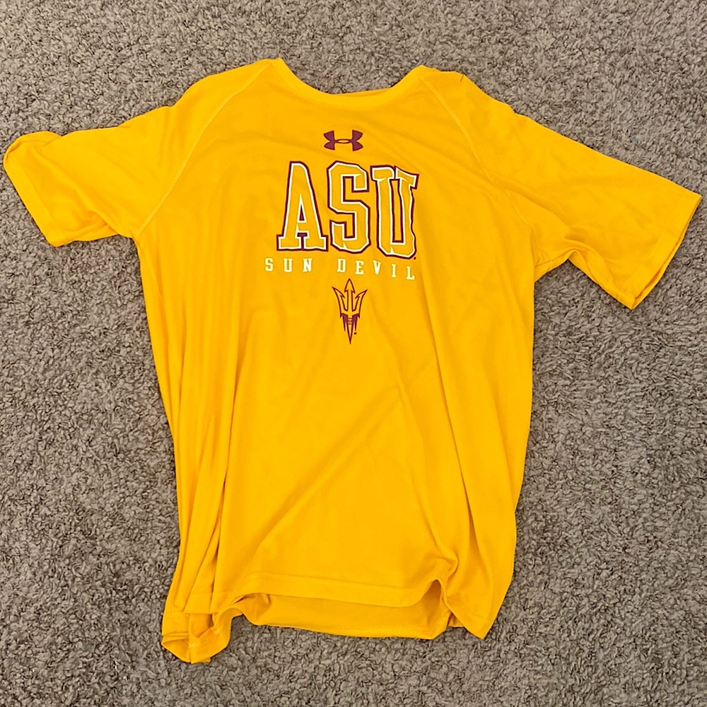 ASU Under Armour Gold Athletic Shirt - Loose Athletic ASU Yellow Shirt - Unisex